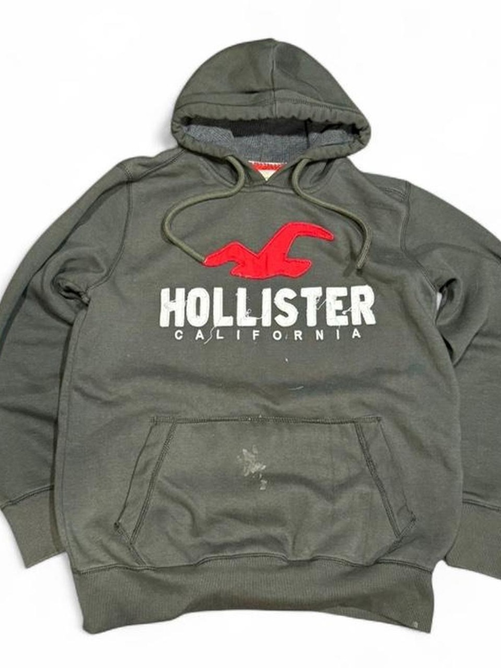 Y2K Hollister California Distressed Green Hoodie